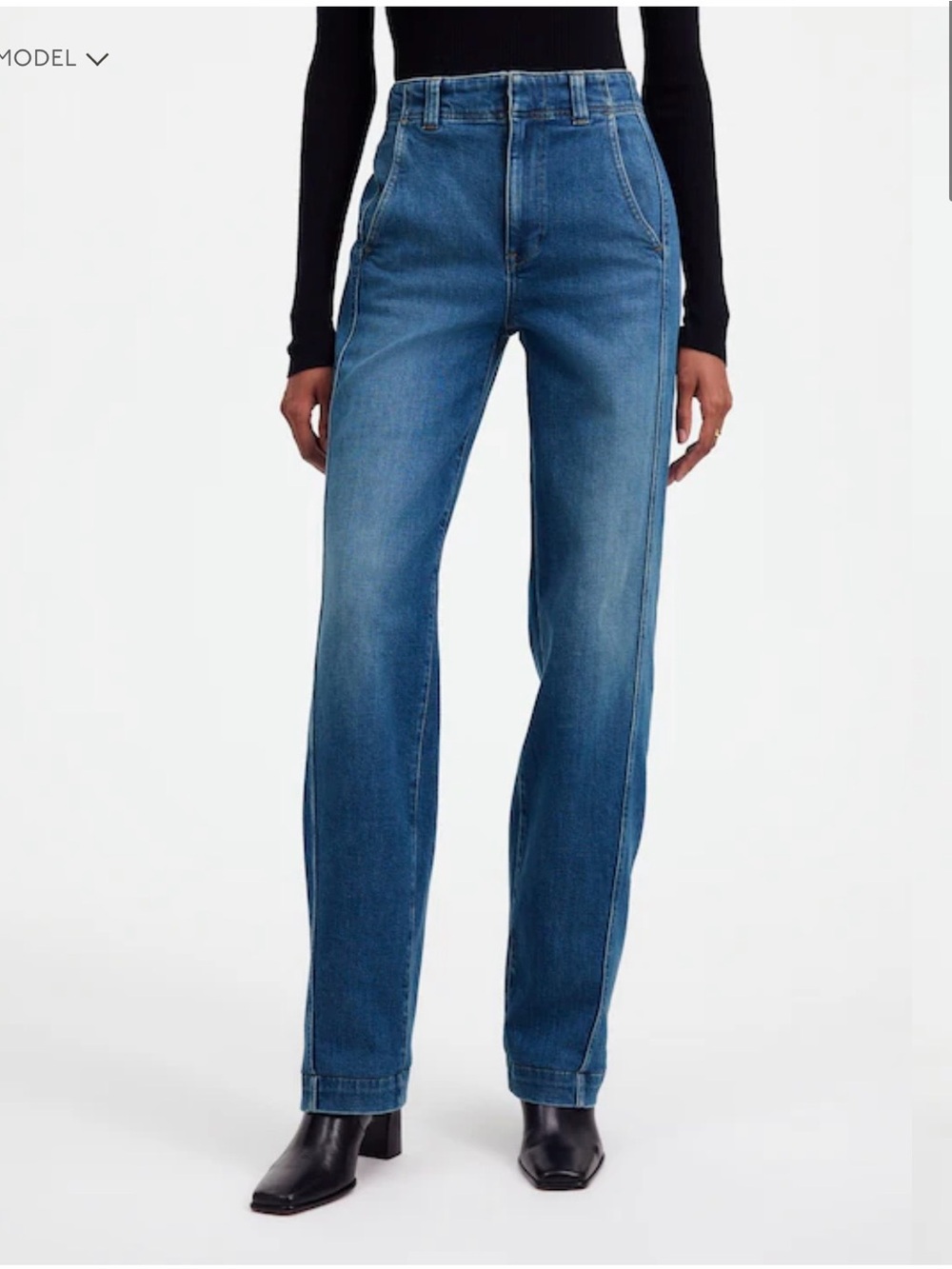 NWT Madewell Denim tapered trousers size 25.